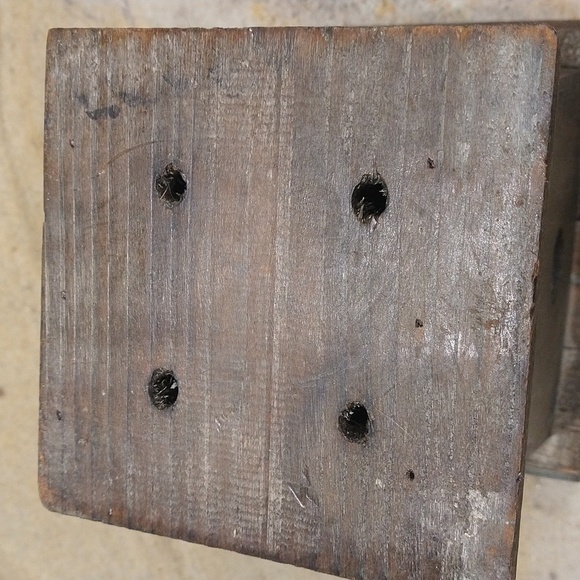 Vintage handmade birdhouse 10hi x 8h x 6d garden decor clean out door - Picture 8 of 8